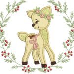 Moldura Natalina com Corça em Aplique