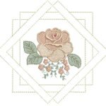 Rosa e Moldura em Pontos Leves