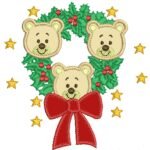 Ursinhos de Natal Aplique