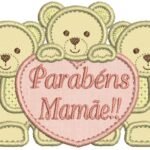 Ursos com Coração - Aplique