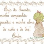 Anjo Menina Ajoelhado com Oração Anjo da Guarda - Ripplep