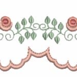 Barrinha com Raminho de Rosas Estilo Rococó