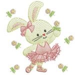 Coelha com Florzinhas - Ponto Rippled