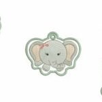 Pacote com 5 Chaveiros de Safari Menina - Rippled