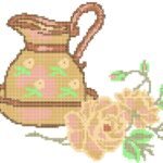 Ânfora com Rosas - Ponto Cruz