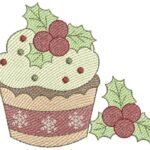CupCake de Natal com Cereja - Rippled