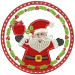 Moldura com Papai Noel - Aplique