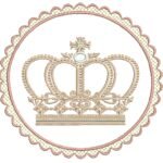 Coroa Realeza na Moldura  - Ponto Cheio