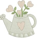 Regador com Flores - Rippled