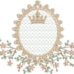 Floral com Moldura com Crivo e Coroa