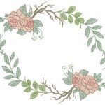 Galho com Rosas Delicadas - Rippled