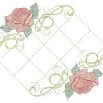 Moldura com Arabescos de Rosas