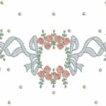 Floral de Rosas e Laços em Pontos Leves