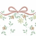 Laço e Florzinhas- Ponto Cheio