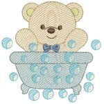 Urso na Banheira com Bolhas - Rippled