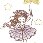 Bailarina e Estrela em Pontos Leves