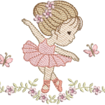 Bailarina Floral em Pontos Leves
