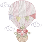 Balão Floral 3 e Bandeiras em Pontos Leves