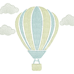 Balão com Nuvens - Rippled