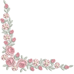 Cantoneira Floral Rosas e Flores em Ponto Cheio