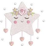 Estrela Floral R87 em Pontos Leves