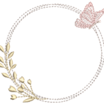 Floral e Borboleta em Pontos Leves