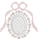 Floral Oval R86 Ponto Cheio com Aplique