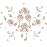 Floral E Rosinhas  Ponto Cheio