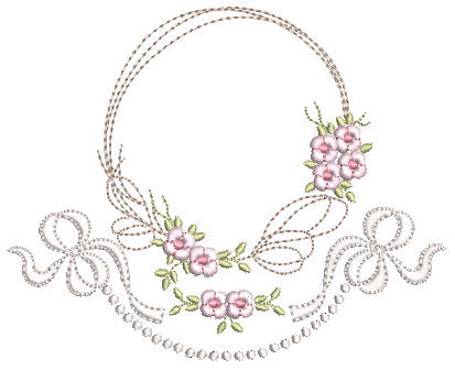 Floral-com-lacos-e-Moldura-