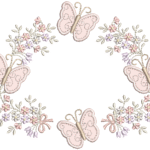 Floral Lacinhos  e Borboletas 3D