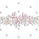 Floral e Bolinhas Poas em Ponto Cheio