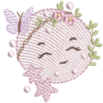 Lua Cheia Floral em Pontos Leves