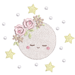 Lua Cheia Floral R87 em Pontos Leves