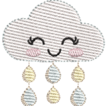 Nuvem Menino Chuva de Bênçãos em Pontos Leves