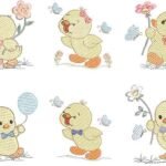 Patinhos Fofos - 6 MATRIZES - Pontos Leves