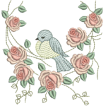 Passarinho e Floral R56-016