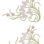 Floral 2 em Ponto Cheio e Flores 3D