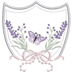 Floral de Lavanda 3 R89 em Ponto cheio