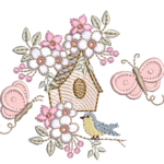 Floral com Passarinhos e 3D RM 53
