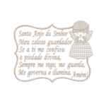 Anjo e Moldura com Oração Santo Anjo