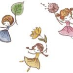 Pacote Meninas Flores em Pontos Leves