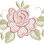 Rosa e Crivo em Ponto Crivo