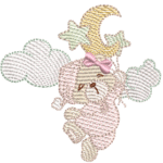 Ursinha Estrelas e Lua em Pontos Leves