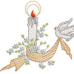 Vela Florzinhas e Pombos em Pontos Leves