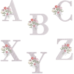 Pacote Alfabeto Tulipas RQ 305