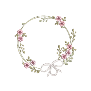 Floral Circular e Laço RQ 296
