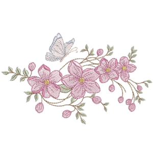 Flores e Borboleta RQ 376
