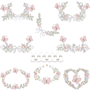 Pacote Floral e Borboletas 3D RQ