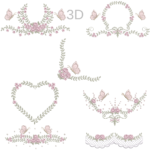 Pacote Floral 3D RQ 14