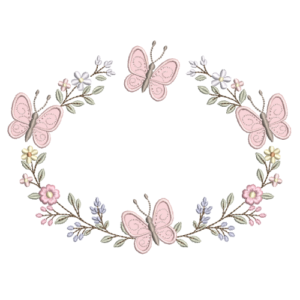 Floral e Borboletas 3D RQ 585